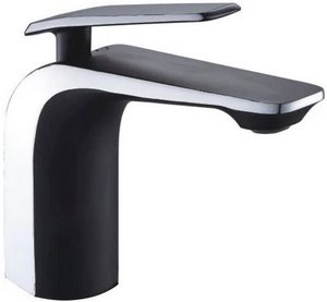 РАКОВИНА  Diadonna  D86-110137BL ø35, п/гайку, черный с хромом, (подводка 50см - 2 шт.) латунный