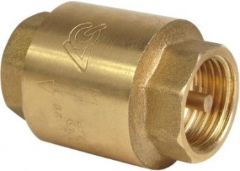 Клапан обратный с латунным сердечником   1/2" ВР-ВР AQUALINK арт.02339